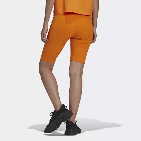 ADIDAS ADICOLOR NWT BIKER SHORTS leggings tights Sz S viscose bld ACTIVEWEAR NEW - Picture 3 of 5
